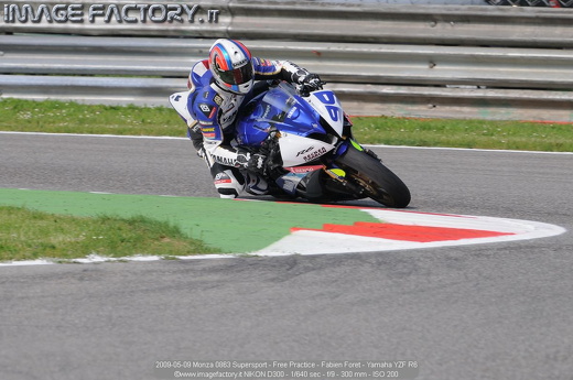 2009-05-09 Monza 0863 Supersport - Free Practice - Fabien Foret - Yamaha YZF R6
